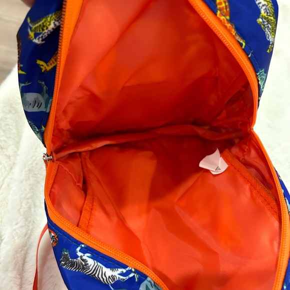 ⬇️PRICE⬇️ CAT & JACK • Blue & Orange Animal Print Back Pack • Small ( Kids) - Picture 5 of 9